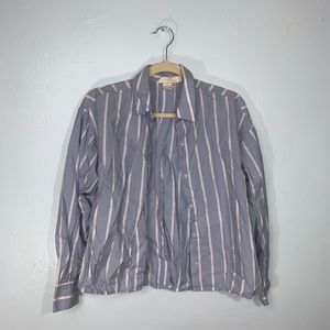 L.O.G.G.: Light Blue Striped Button Up